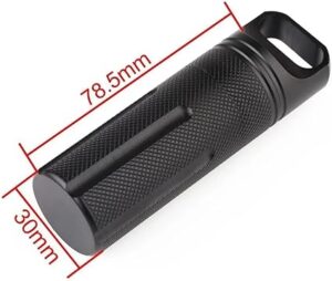 EDC waterproof hike box capsule Survive seal holder storage camp medicine match pill outdoor dry bottle trunk Container case 7.85 * 2.85Cm (Gary)-B0DLTFWKBN