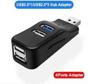 USB 3.0 HUB Adapter Extender Mini Splitter Box 3/4 Ports for PC Laptop Mobile Phone High Speed U Disk Reader-B0BWGZVD3P