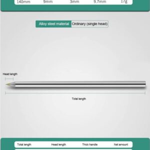 51rquWXqCqL._AC_ 14 Cm - 1 pcs - Alloy Single End Sharp Tungsten Steel Tip Scriber Clip Pen Ceramics Glass Shell Metal Construction Marking Tools - Silver-B0BLP8WL9G