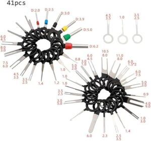 Wire Terminal Removal Tool for Car Wiring Connector Pin Extractor Puller Tools (11 Pcs)-B0CLHL42TX