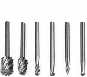 6Pcs HSS Routing Router Drill Bits Set Milling Cutter Rotary Burr Tool CNC Engraving Abrasive Tools Wood Metal Milling Cutter-B0CL542YWP