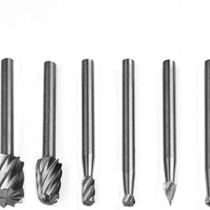 6Pcs HSS Routing Router Drill Bits Set Milling Cutter Rotary Burr Tool CNC Engraving Abrasive Tools Wood Metal Milling Cutter-B0CL542YWP