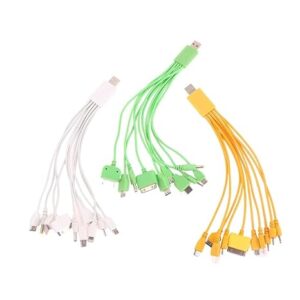 1Pcs - Usb Power 10 IN 1 Multiple Colour 10 In 1 Fast Charging Cable Type C Micro Charger Multiple Usb Charging Cord Mobile Phone Multi Usb Port Wire-B0D3WQR533