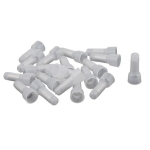 (50 Pcs) 22-16 GA AWG Closed End Crimp Caps Splice Gauge Wire Connectors Terminals (White) for 1 mm wire-B0C7KH4GDN