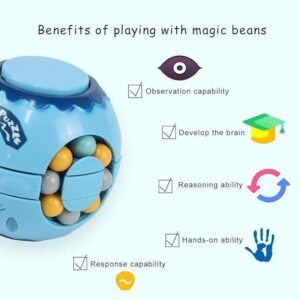 Rotating Magic Bean Fingertip Gyroscope Toy Ball Decompression Fidget Toys-B096T2CZ1W