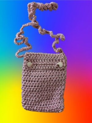 16x12 CM Mobile Handmade Crochet Crossbody Bag as Shwon in Pic, شنطة تليفون كروس كروشيه صناعة يدوية 16/12 سم مقاس تقريبي - اللون درجات البيج كما بالصورة-B0DMMFDQ68