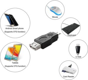 OTG adapter from USB A female to Micro USB 5 pin male  one piece-B0DLJ85KBD