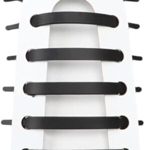 14pcs/Lot Shoes Accessories Elastic Silicone Shoelaces Elastic Shoelace Creative Lazy Silicone Laces No Tie Rubber Lace (Black)-B0CHMTW3PX