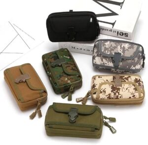 Camouflage Molle Pouch Belt Waist Pack Outdoor Wallet Purse Packet Utility EDC Bag for 6.5'' Phone Hunting Bag 17X10X5Cm-B0DFV3NTJJ