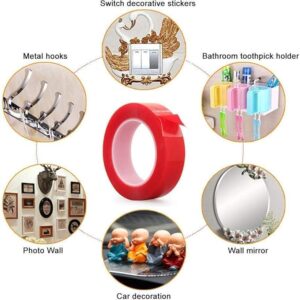 611gUhoH5eL._AC_SX679_ 1Pcs Acrylic Adhesive Tape Removable Clear Heavy Duty Mounting Tape Double Sided Tape For Wall Mount, main Stage Gaff Tape - Easy To Tear & No Residue(33ft,0.47inch Width)B09FHQR6N6