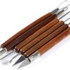 6pcs Clay Sculpting Set Wax Carving Tools Shapers Wood Handle - B091CQV68N