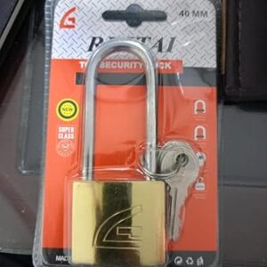 40mm Heavy Duty Security Lock With Keys - long neck Locks-B0CP16RZ7G