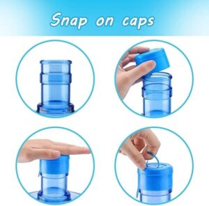 1 Pc - 55mm Water Bottle Snap On Cap Replacement 3 and 5 Gallon Non-Spill Water Jug Caps Reusable Non Spill Caps Anti Splash Peel-B0CGHVH37S