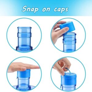 1 Pc - 55mm Water Bottle Snap On Cap Replacement 3 and 5 Gallon Non-Spill Water Jug Caps Reusable Non Spill Caps Anti Splash Peel-B0CGHVH37S