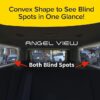 (1Pcs) Angel View Wide Angle Rearview Car Mirror,Black Convex Car Mirror Installs in Seconds and Fits Most Cars, SUVs & Trucks, For Gift ‎3.18 x 30.48 x 15.24 cm; 172.37 G