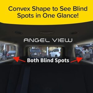 (1Pcs) Angel View Wide Angle Rearview Car Mirror,Black Convex Car Mirror Installs in Seconds and Fits Most Cars, SUVs & Trucks, For Gift ‎3.18 x 30.48 x 15.24 cm; 172.37 G