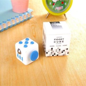 Ruvince Fidget Cube Toy Relieves Stress, Anxiety for Children and Adults (White & Blue)B098TYG5X4