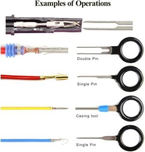 Terminals Removal Tools Auto Car Wire Connector Terminal Pin Extractors Puller Repair Remover Key Tools Set 26pcs-B096R1B637