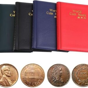 617-X1cjX3L._AC_SX450_ 1Pcs/120 Pockets COINNING Album Collection Book Mini Penny CONI Storage Album Book CONI Holders for Collector Gifts Supplies (RED)-B0DCKCCTBM