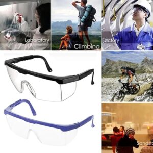 Outdoor Goggles Men Cycling Glasses Anti-fog Outdoor Work Factory Anti-impact Eye Protective Glasses Safety Goggles Spectacles (Random Black Or Blue)-B0DMTNSS94