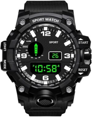 A-Black Men's LED Digital Watch Men Sport Watches Fitness Electronic Watch Multifunction Military Sports Watches Clock Kids Gifts-B0CVSKCD8M