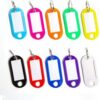 Label Key Tags Pack of 20 Plastic Key ID Tag with Split Ring for Name Memory Key Chain Key Fob Mixed Colors-B0DM6M3RB5