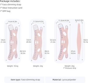 V Shaped Mask Strap Double-Chin Reducer Face Slimming Bandage Face Lifting Belt Double Deck Tightener Slim Strap 1Pcs (Type A)