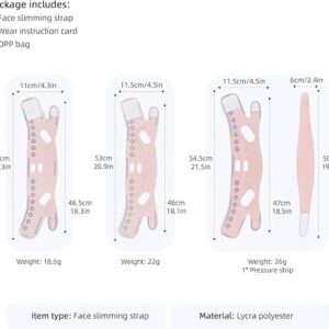 61B0deK8LhL._AC_SY450_ V Shaped Mask Strap Double-Chin Reducer Face Slimming Bandage Face Lifting Belt Double Deck Tightener Slim Strap 1Pcs (Type A)