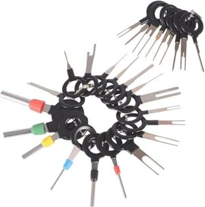 26Pcs Terminals Removal Tools for Car Auto Electrical Wiring Crimp Connector Pin Extractor Puller Repair Remover Key Tools Set for Most Connector Terminal-B096RLKQKP
