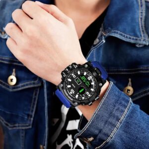 A-Black Men's LED Digital Watch Men Sport Watches Fitness Electronic Watch Multifunction Military Sports Watches Clock Kids Gifts-B0CVSKCD8M