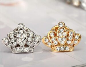 Fabulous Mini Crown Brooch For Women From Mai Souk Stour, Gold Color-B0DLHMQYCY