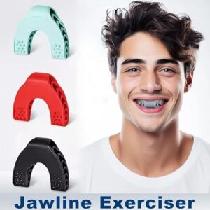 1pcs Random color -Jaw Exerciser Neck Toning Jawline Exercise Face Muscle Trainer V Shape Faceshape Fitness Resistance Levels Double Chin Reducer (Random Color) -B0CZPRH3ZB