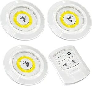 (3 Pcs +9 AAA Battery) Smart LED Light 3W COB LED Night Light Wardrobe Night Lamp For Bedroom Cabinet Lighting Remote Control Wall Lamp-B0CMJ6FDKZ