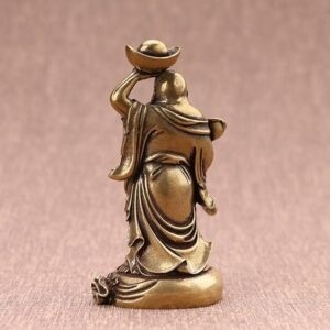 1pcs - Small 3.3 * 1.70 CM - Copper Maitreya Buddha Miniatures Figurines Pocket Brass Small Statue Ornaments Home Decor Craft for Living Room Desk Decoration-B0C942ZFT8