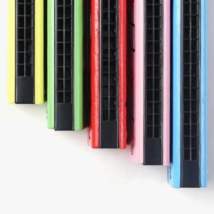 Wooden Harmonica Educational Gift Instrument Mouth Music Organ Replacement 1pcs Durable Hot Sale Newest 13Cm,24 Hole, 33Gram (Pink)-B0DNNNFJVB