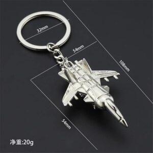 Keychains For Men Car Bag KeyRing Air Plane Model Fighter Toy Air Plane Model Fighter Aircrafe Travel Fashion Gift 1Pcs-B0DKDKJJQJ