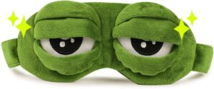 Lobagve Van Caro 3D Unisex Frog Eye Mask Blindfold-Super Soft Padded Shade Cover,Cartoon Eye Patch Blinder Travel Long Flights Gifts(Green)-B07G58MLGJ