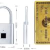 Smart Fingerprint Padlock Waterproof USB Rechargeable Fingerprint Lock Anti-Theft Security Lock for Luggage Door Cabinet-B08YNRVSYQ