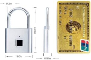 Smart Fingerprint Padlock Waterproof USB Rechargeable Fingerprint Lock Anti-Theft Security Lock for Luggage Door Cabinet-B08YNRVSYQ