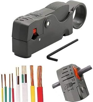 Automatic Stripping Pliers Rotary Coaxial Wire Cable Stripper Knife Wire Stripping Crimping Pliers RG59 RG6 RG7 RG11 Repair Tool-B0BRYPTGBF