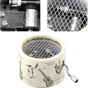 Hand Crank Music Box Mini Violin Pattern Mechanical Classic Craft Box Christmas Birthday Gift-B091D3B3FY