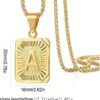 Fashion Letter Gold Color Pendant Necklace for Men Women Cuban Chain Couple Charm Initial Necklace Choker Jewelry Collar