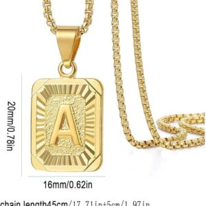 61JogVT8DnL._AC_SX679_ Fashion Letter Gold Color Pendant Necklace for Men Women Cuban Chain Couple Charm Initial Necklace Choker Jewelry Collar
