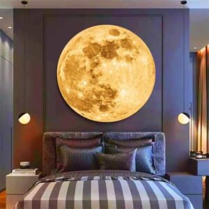 1pcs - Earth Or Moon Projection Lamp Star Projector Planet Projector Background Atmosphere Led Night Light for Kids Bedroom Wall Decor (Moon)-B0CWPRLG8T