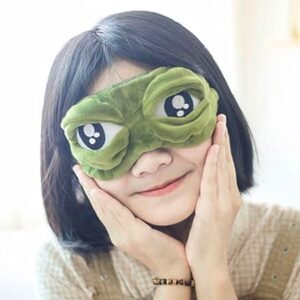 Lobagve Van Caro 3D Unisex Frog Eye Mask Blindfold-Super Soft Padded Shade Cover,Cartoon Eye Patch Blinder Travel Long Flights Gifts(Green)-B07G58MLGJ
