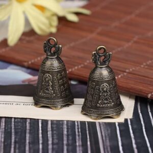 1pcs - 1Pc Antique Bell Chinese Mini Sculpture Pray Guanyin Buddha Bell Shui Feng Bell (H 3.6 CM) -B0C6VQPR6L