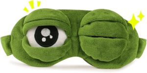 Lobagve Van Caro 3D Unisex Frog Eye Mask Blindfold-Super Soft Padded Shade Cover,Cartoon Eye Patch Blinder Travel Long Flights Gifts(Green)-B07G58MLGJ