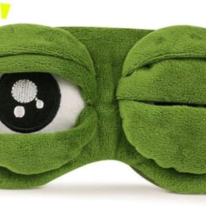 Lobagve Van Caro 3D Unisex Frog Eye Mask Blindfold-Super Soft Padded Shade Cover,Cartoon Eye Patch Blinder Travel Long Flights Gifts(Green)-B07G58MLGJ