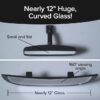 (1Pcs) Angel View Wide Angle Rearview Car Mirror,Black Convex Car Mirror Installs in Seconds and Fits Most Cars, SUVs & Trucks, For Gift ‎3.18 x 30.48 x 15.24 cm; 172.37 G