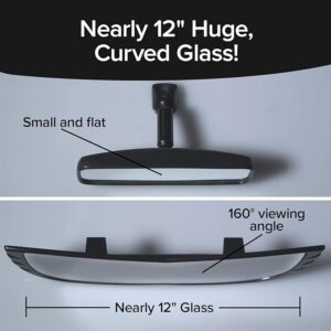 (1Pcs) Angel View Wide Angle Rearview Car Mirror,Black Convex Car Mirror Installs in Seconds and Fits Most Cars, SUVs & Trucks, For Gift ‎3.18 x 30.48 x 15.24 cm; 172.37 G